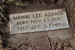 Minnie Lee <I>Lyles</I> Adams 