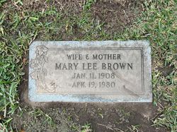 Mary Lee <I>Bumpass</I> Brown 