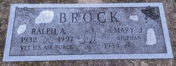 Mary J <I>Shipman</I> Brock 