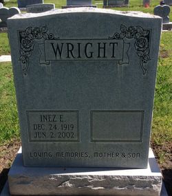 Inez Elizabeth <I>Hall</I> Wright 