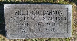 Mildred Kathleen <I>Cannon</I> Stallings 