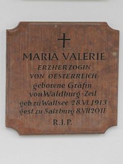Marie Valerie Klementine Franziska Elisabeth Walburga <I>von Waldburg-Zeil-Hohenems</I> von Österreich 