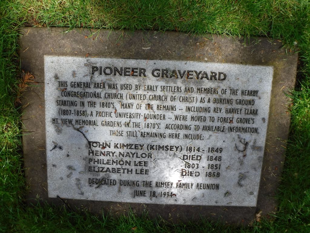 Pacific University Pioneer Graveyard