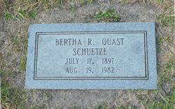 Bertha Rosanna <I>Quast</I> Schuetze 