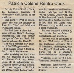 Patricia Colene <I>Renfro</I> Cook 