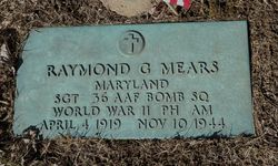 Sgt Raymond Gaar Mears 