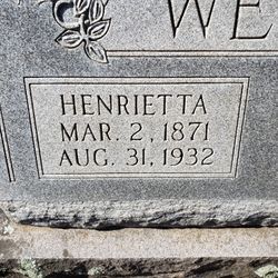Henrietta “Etta” <I>Pool</I> Wells 