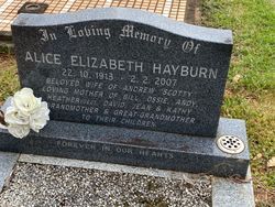 Alice Elizabeth <I>Masters</I> Hayburn 