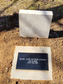 Mary Jane <I>Sutton</I> Harbin 