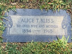 Alice <I>Taylor</I> Bliss 