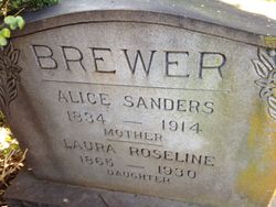 Alice <I>Sanders</I> Brewer 