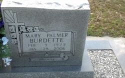 Mary <I>Palmer</I> Burdette 