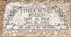 Esther I. <I>Boatman</I> Bethel Rosson 