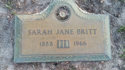 Sara Jane “Jenny” <I>Branan</I> Britt 