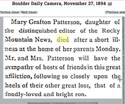 Mary Grafton “Mamie” Patterson 
