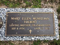 Mary Ellen <I>McMillian</I> Tolbert 