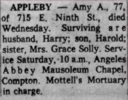 Amy Agnes <I>Groves</I> Appleby 