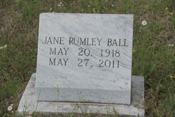 Jane <I>Rumley</I> Ball 