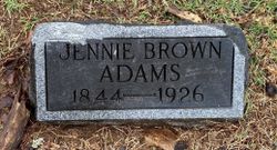 Jennie <I>Brown</I> Adams 