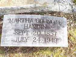 Martha H “Mattie” <I>Councill</I> Hardin 