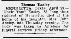Thomas E.   Henry Easley 
