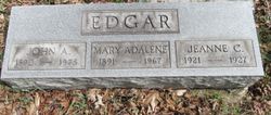 Mary Adalene <I>Woodworth</I> Edgar 