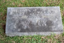 Mary Alma <I>Stockard</I> Bivins 
