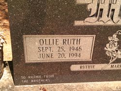 Ollie Ruth “Ruthie” <I>Smith</I> Morris 