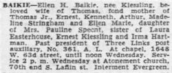 Ellen Henrietta Ida <I>Kiessling</I> Baikie 