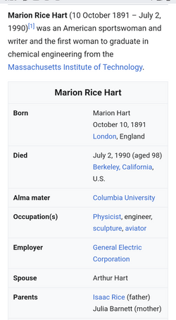 Marion <I>Rice</I> Hart 