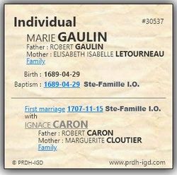 Marie <I>Gaulin</I> Caron 