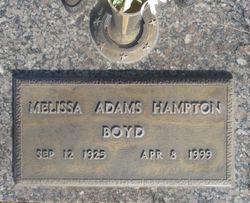 Melissa Ethel <I>Adams</I> Hampton Boyd 