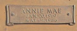 Annie Mae <I>Bodiford</I> Bohannon 