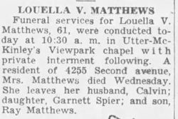 Louella Viola <I>Crow</I> Matthews 