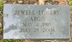 Jewell Edna <I>Lowery</I> Argo 