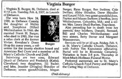 Virginia Beatrice <I>Weidenhamer</I> Burger 