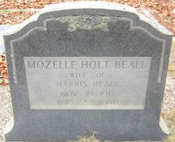 Martha Mozelle <I>Holt</I> Beall 