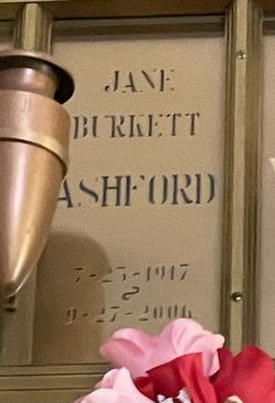 Jane Provost <I>Burkett</I> Ashford 