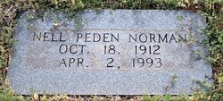 Nell <I>Peden</I> Norman 