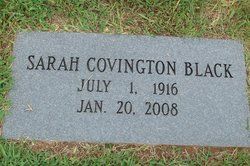 Sarah <I>Covington</I> Black 