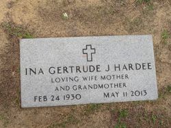 Ina Gertrude <I>Johnson</I> Hardee 