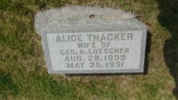 Alice Lydia <I>Thacker</I> Loescher 