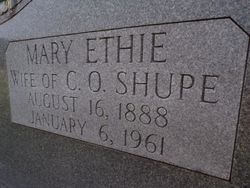 Mary Ethel <I>Lowe</I> Shupe 