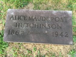 Alice Maude <I>Post</I> Hutchinson 