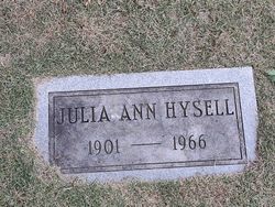 Julia Ann <I>Harshbarger</I> Hysell 