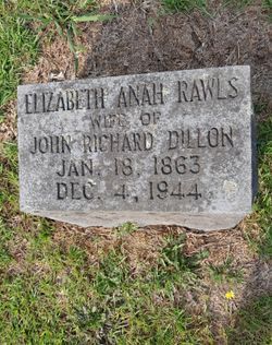 Elizabeth Annah <I>Rawls</I> Dillon 