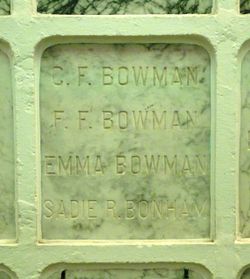 Emma L <I>Ridgeway</I> Bowman 