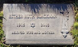 Esther Ruth <I>Goldberg</I> Blackman 