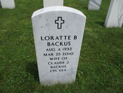 Loratte Barbara “Loretta” <I>Sinack</I> Backus 