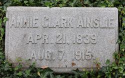 Annie Elizabeth <I>Clark</I> Ainslie 